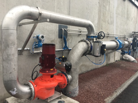 Reverse pump installation at St Pair sur Mer